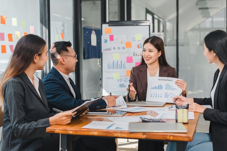 Team in modern office